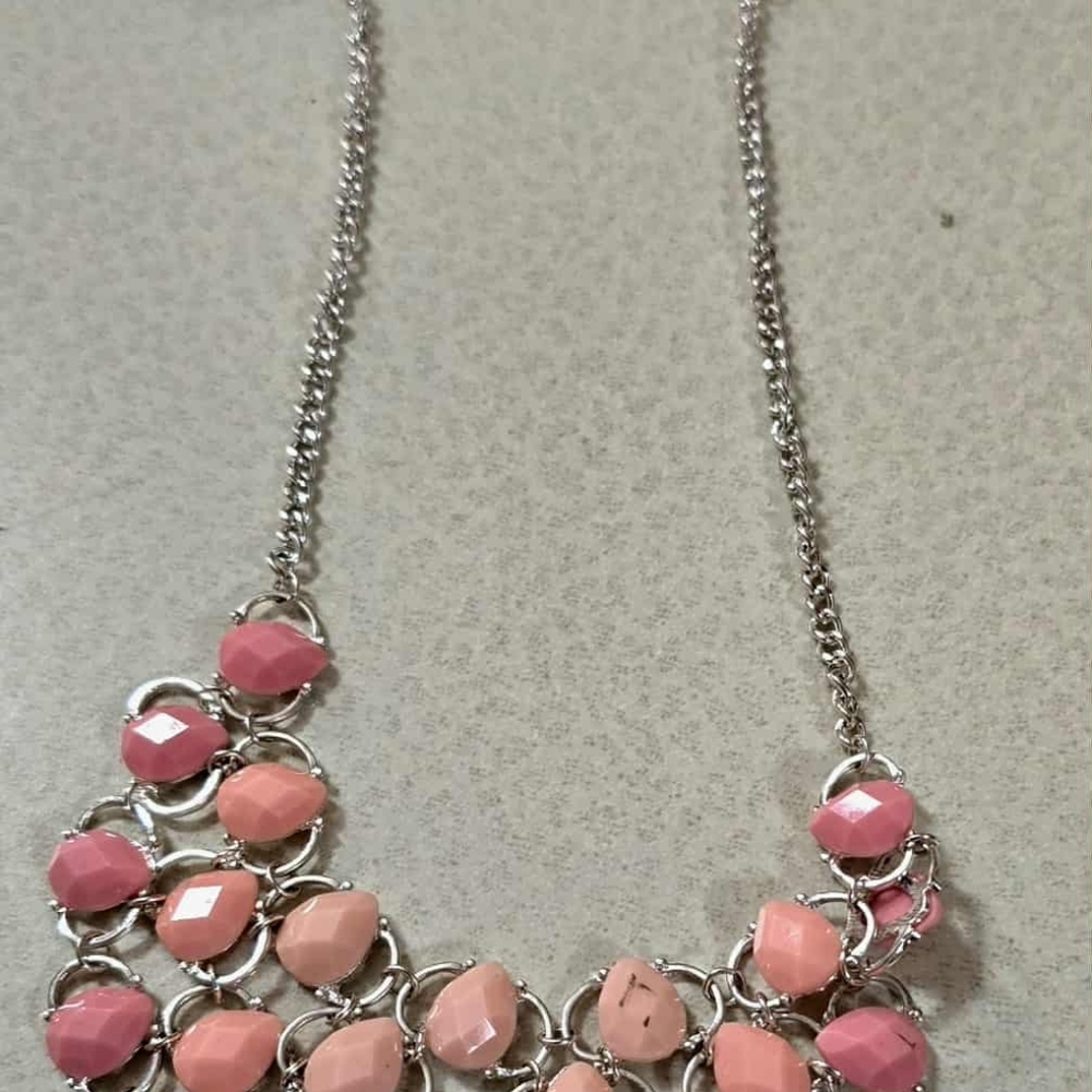 Studio Pink and Silver Statement Necklace